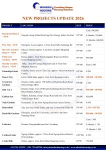 Mhasibu Housing 2026 Projects Update